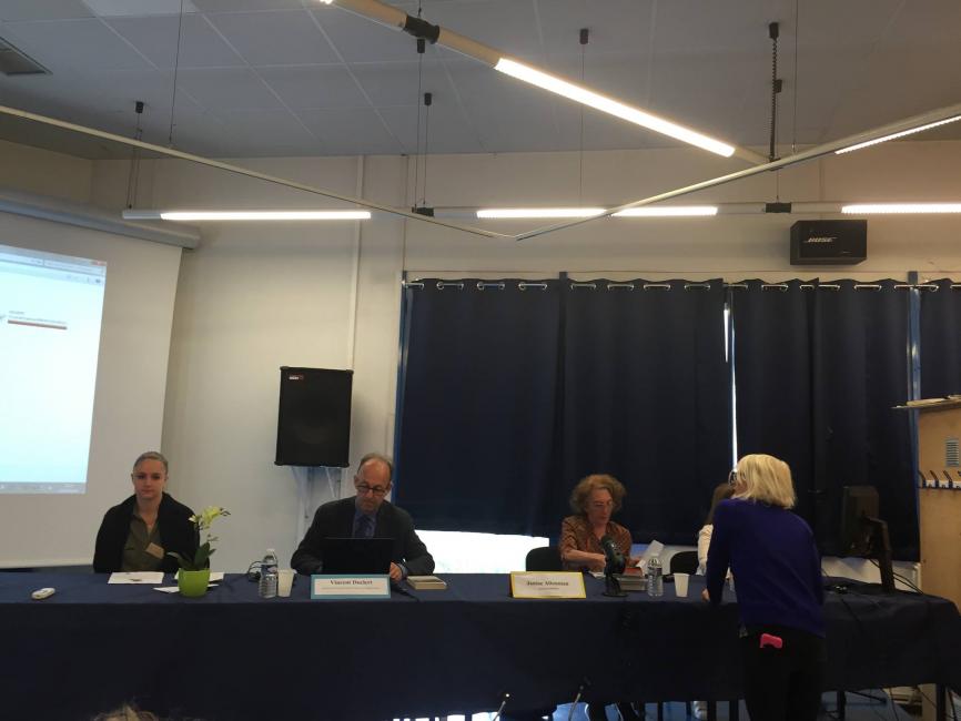 Intervention  de Janine Altounian, specialiste en traumatismes post génocidaires et Vincent Duclert inspecteur histoire-géographie